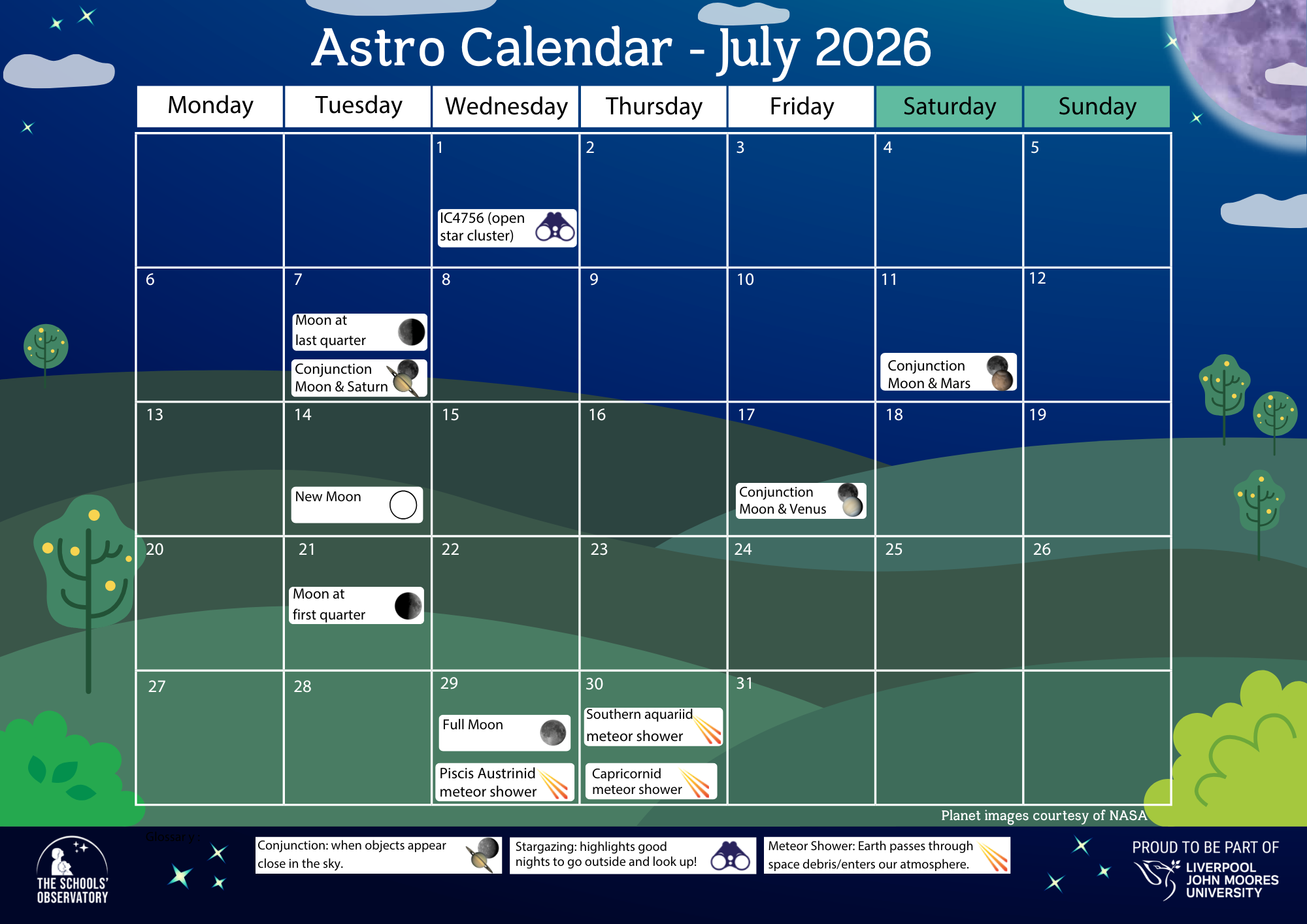 Image of February's Astro Calendar